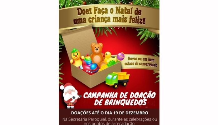 Guaraniaçu – A Pastoral Familiar em conjunto à Pastoral da Comunicação promove a Campanha de Doação de Brinquedos para este Natal